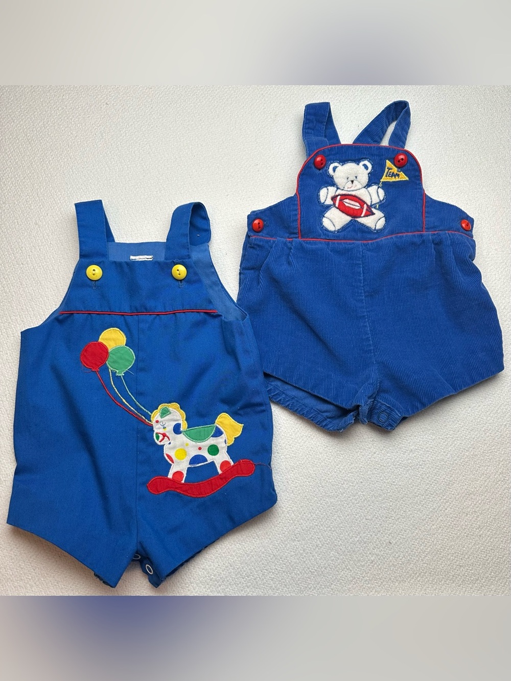 Vintage baby boy romper bundle primary colors 3-6 months